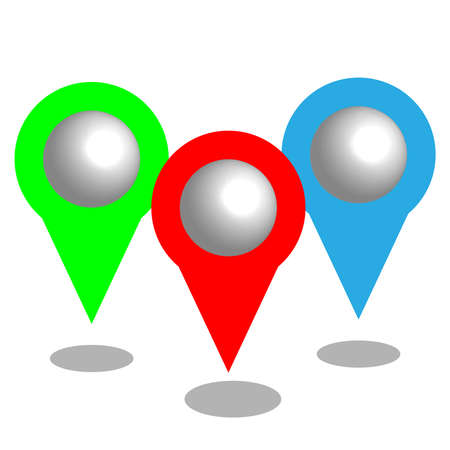 Map pin isolated on white background. Infographic. Vector illustration.のイラスト素材