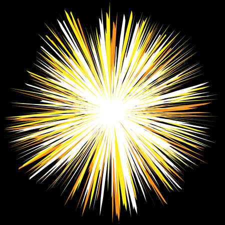 Abstract shape isolated on black background. Vector illustration.のイラスト素材