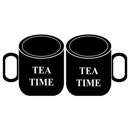 Cup of tea icon isolated on white background. Vector illustration.のイラスト素材