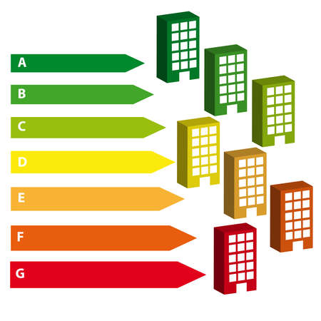 Energy efficient label isolated Vector illustration.のイラスト素材
