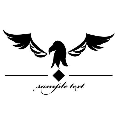 Eagle symbol isolated on white background. Vector illustration.のイラスト素材