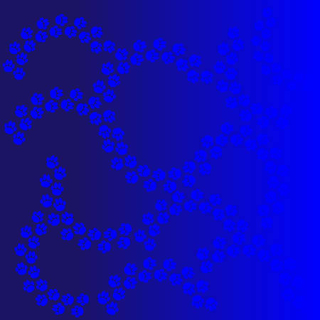 Dog paws background. Vector illustration.
