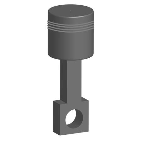 Motor pistons icon isolated on white background. Vector illustration.のイラスト素材