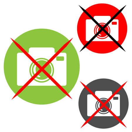 No camera symbol on white background.のイラスト素材