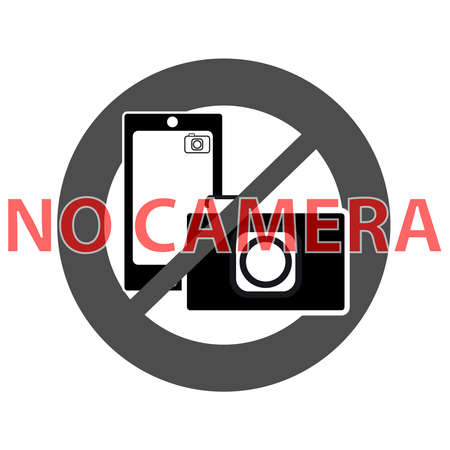 No camera symbol  on white background.のイラスト素材