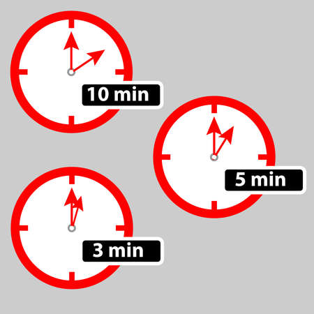 Timer icon isolated on grey background.のイラスト素材
