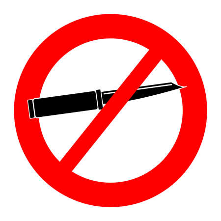 No weapon symbol isolated on white background. Vector illustration.のイラスト素材