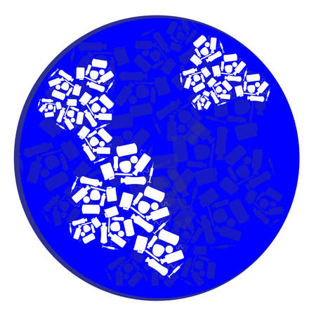 Symbol of the earth planet is polluted by waste - environment