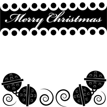 Jingle bells with text - Merry christmas isolated on white background.のイラスト素材