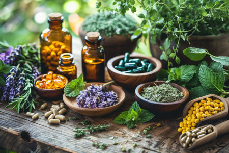 Alternative medicine and healthy lifestyleの素材