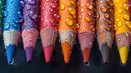 Crayons in detail.の素材