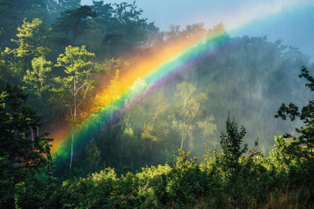 Striking charming rainbow.の素材