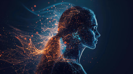 Art of intelligence and human connection.の素材