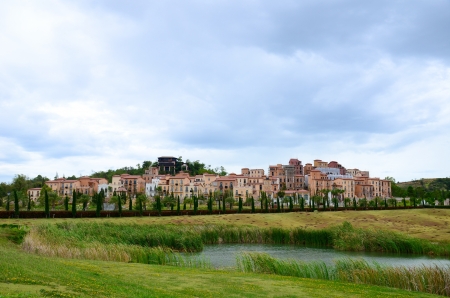 Beautiful Village around natureの写真素材