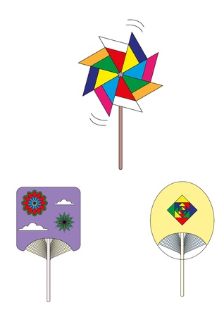 Handicraft fanのイラスト素材