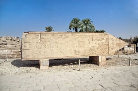 HATSHEPSUT'S 2ND OBELISK  AT KARNAK TEMPLE LUXOR EGYPT