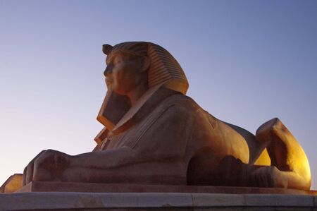 Androsphinx sculpture at  Soma Bay reflecting monuments of ancient Egyptの写真素材