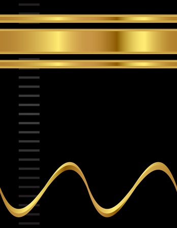 A gold and black, simple and clean, elegant and professional style A4 background vector.のイラスト素材