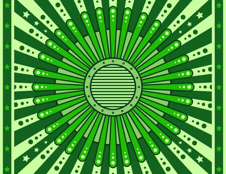A retro style vector background in a green color schemeのイラスト素材
