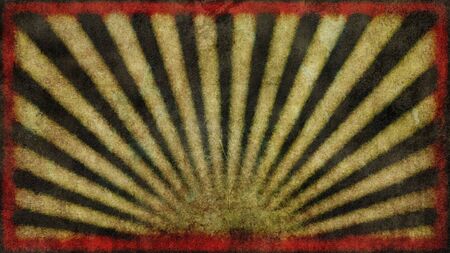 An abstract, unique ray or burst stripe pattern background design in a widescreen, 16:9 aspect ratio format.の写真素材
