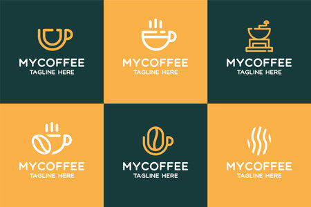 Coffe shop logoのイラスト素材