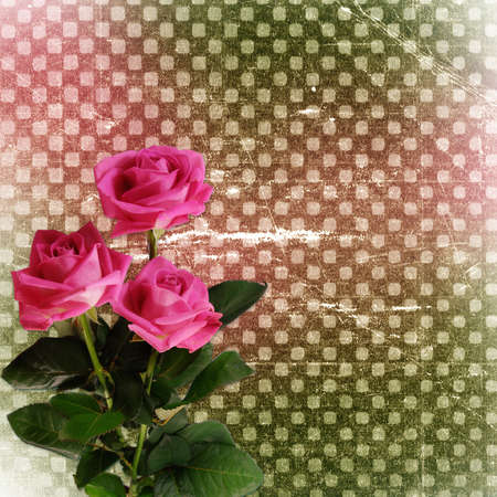 Abstract grunge background with roses for designの写真素材