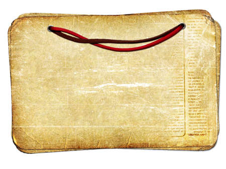 Grunge old papers with rope isolated backgroundの写真素材