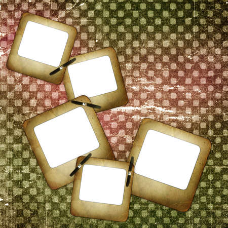 Slides for photo on abstract grunge backgroundの写真素材