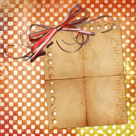 Grange sheet for design with red bowの写真素材