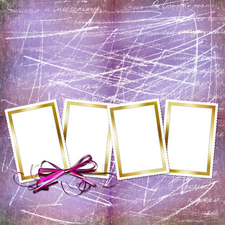 Card for design with sheets and bow
の写真素材