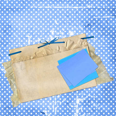 Congratulation card with sheets on blue background
の写真素材