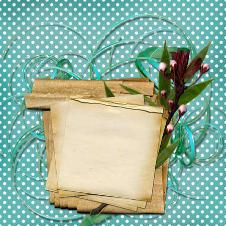 Congratulation card with sheets polka dot background
の写真素材