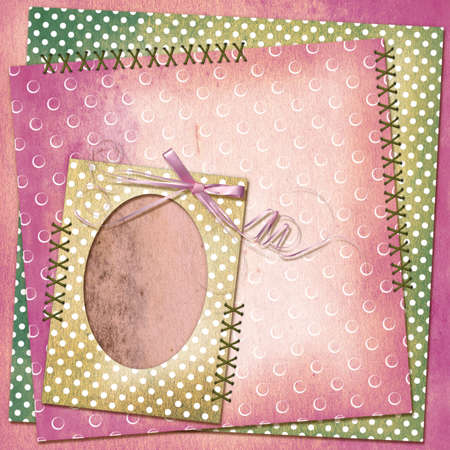 Grunge card for design with old frame 
の写真素材