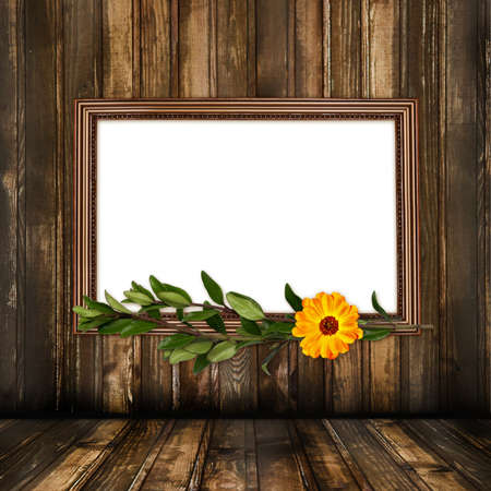 Grunge room for design with old frame 
の写真素材