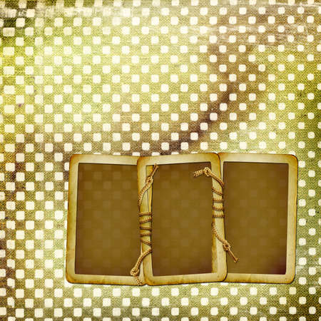 Slides for photo on old grunge backgroundの写真素材