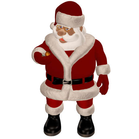 Santa Claus is coming - isolated on whiteの写真素材