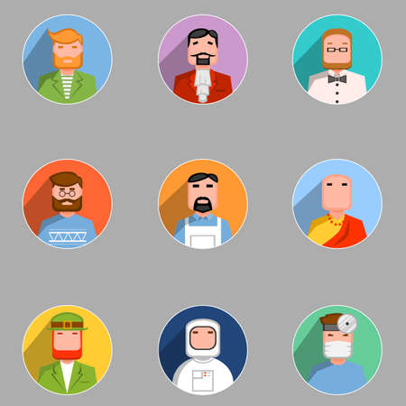 avatars set. Vector.のイラスト素材