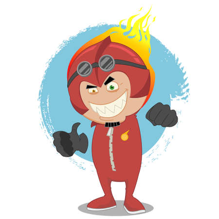 Red man. Vector illustration.のイラスト素材