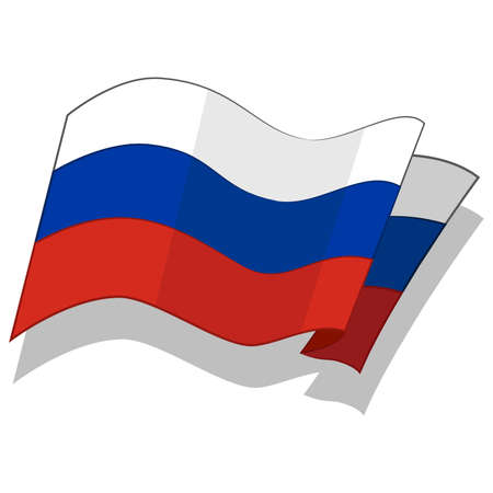 Flag of the Russian Federation. Vector.のイラスト素材