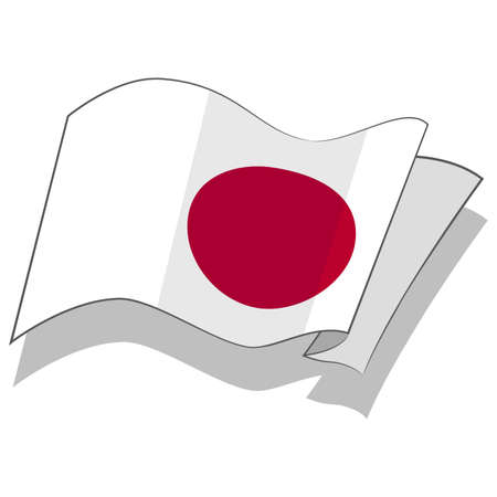 Flag of Japan. Vector.のイラスト素材