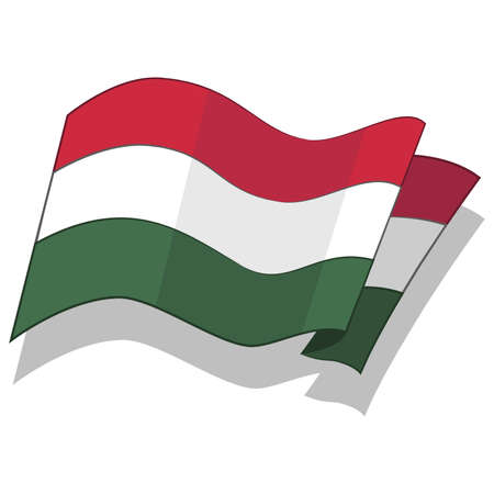 flag of Hungary. Vector.のイラスト素材