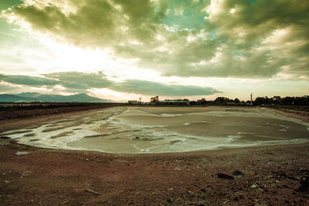 deposit of salt, Italyの写真素材