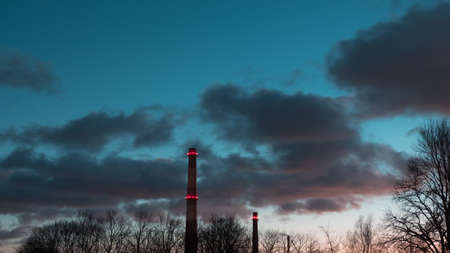 Power plant. Greenhouse in Riga, Latviaの写真素材