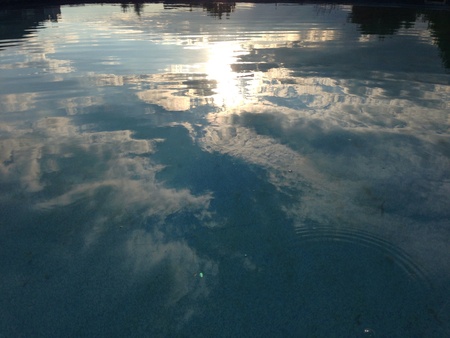 Reflection of sky in waterの素材