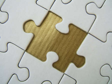 Golden missed pieceの写真素材