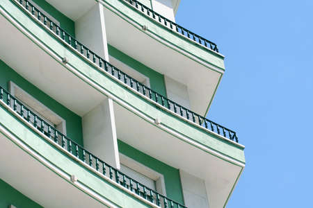 Balconies of a modern buildingの写真素材