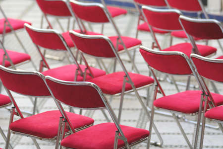 Red chairsの写真素材