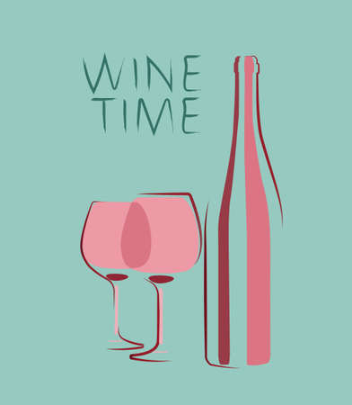 Wine list design. Vector brochure template for wine shop, winery, wine list, cafe, restaurant and barのイラスト素材