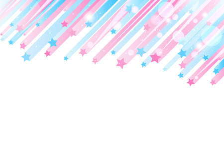 Vector abstract background. Blue and pink stars. Fabulous starfallのイラスト素材