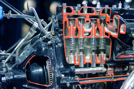 cut cylinder car engine